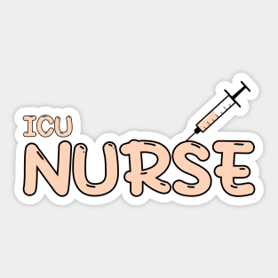 Intensive Care Unit (ICU) Nurse Orange Sticker